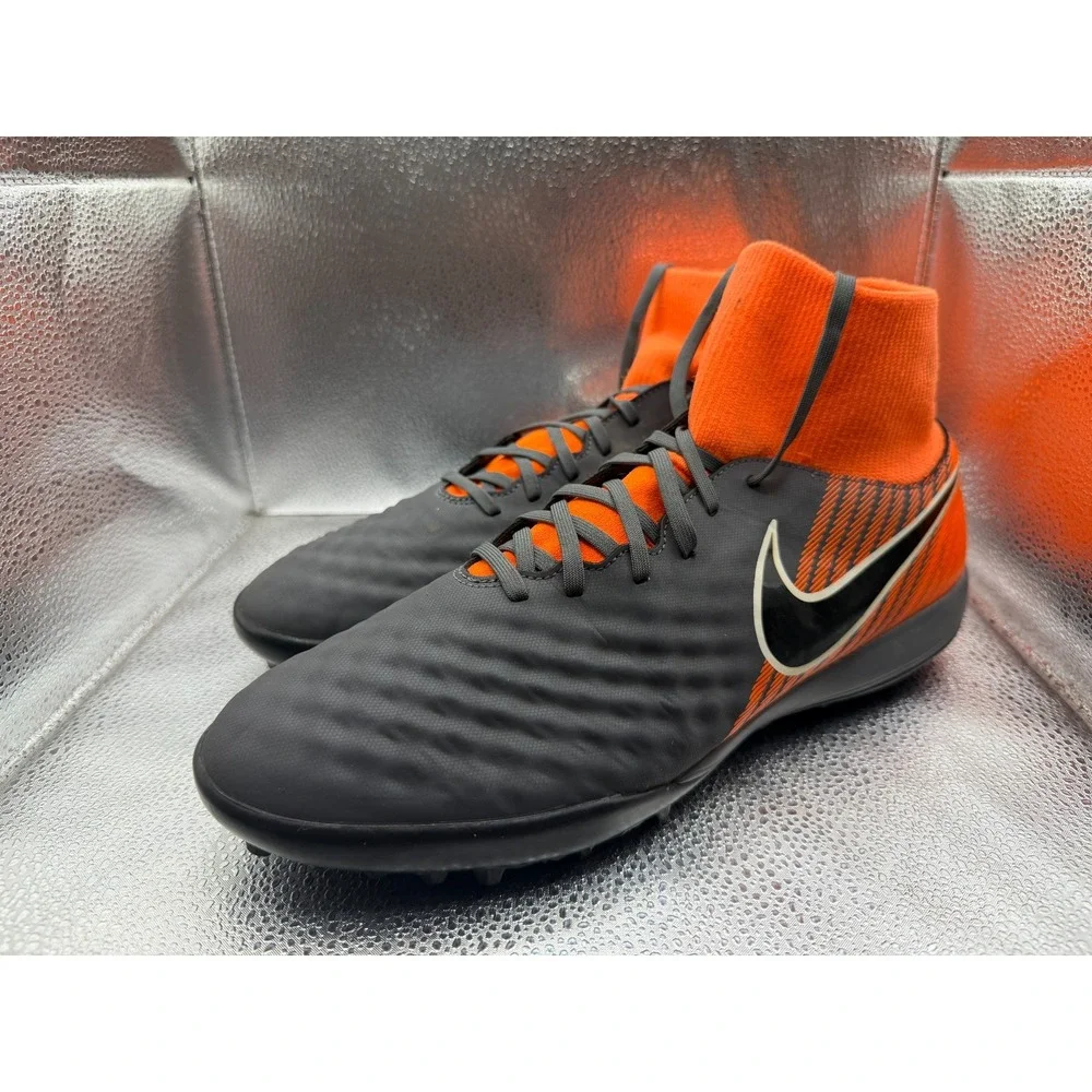 Size 12 Nike Obra X Magista 2 Academy Black Orange Mens Soccer‎ Shoes AH7311-080
